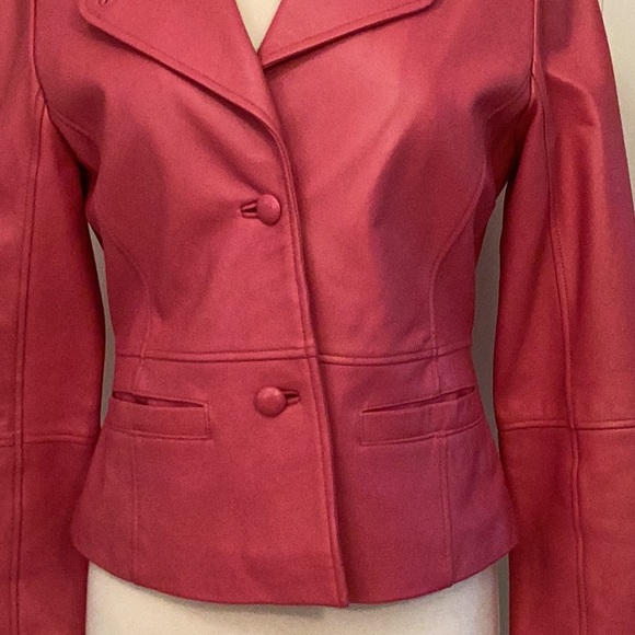 Sue Bristol Size 8 Pink Leather Jacket. - Picture 5 of 13
